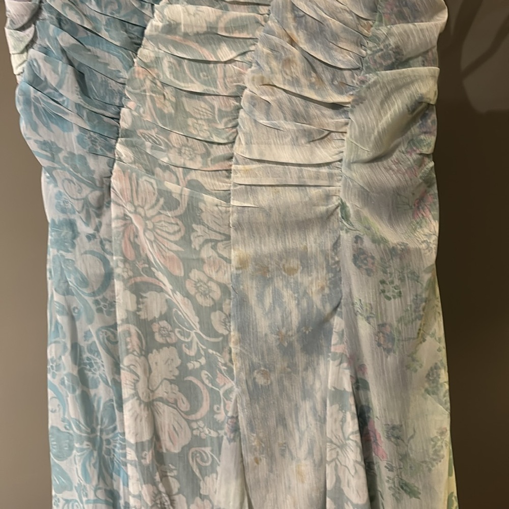 NWOT Free People Gorgeous mixed media ocean combo  heart to heart midi dress. 4 - Picture 7 of 16